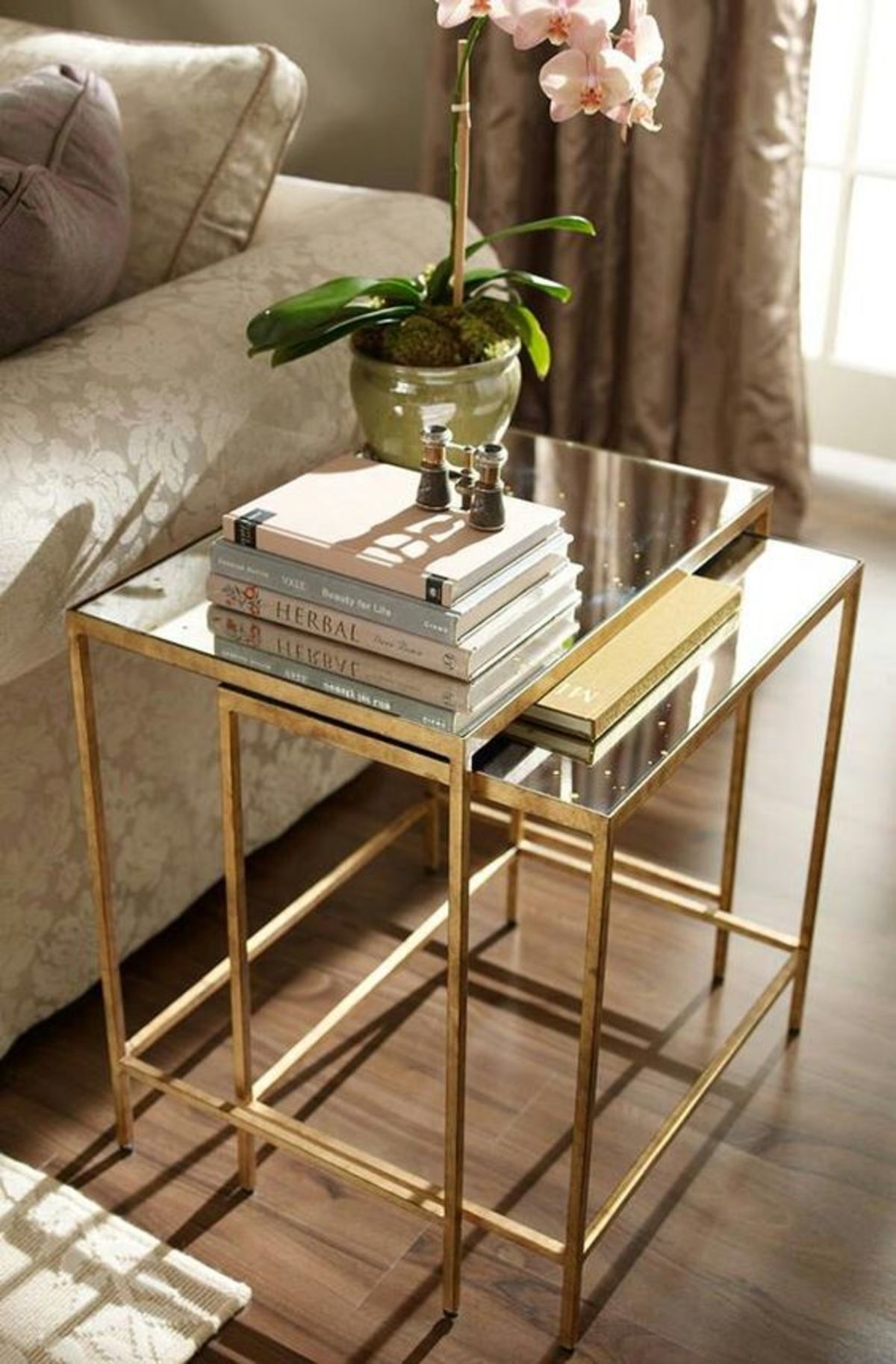 Brass end tables 8