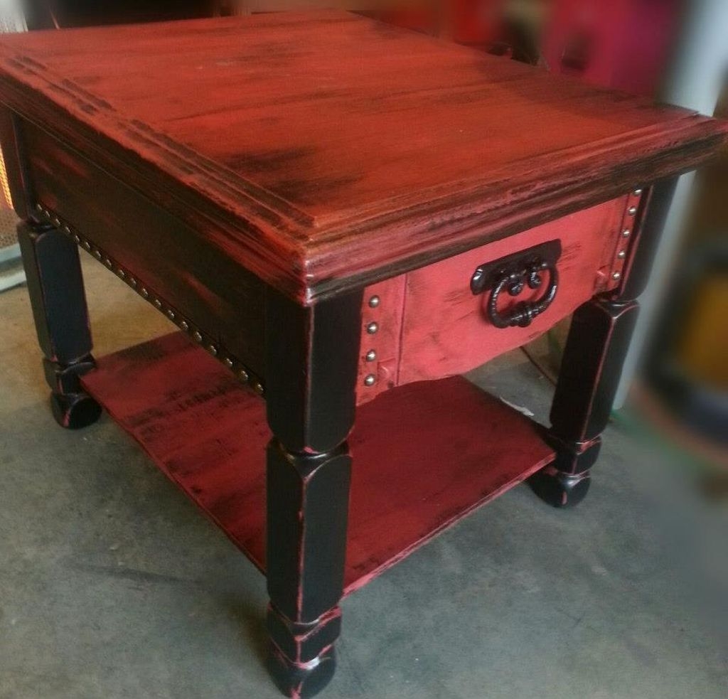 Distressed end table 2
