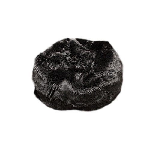 Fun Furnishings Beanbag, Small, Black Fuzzy Fur