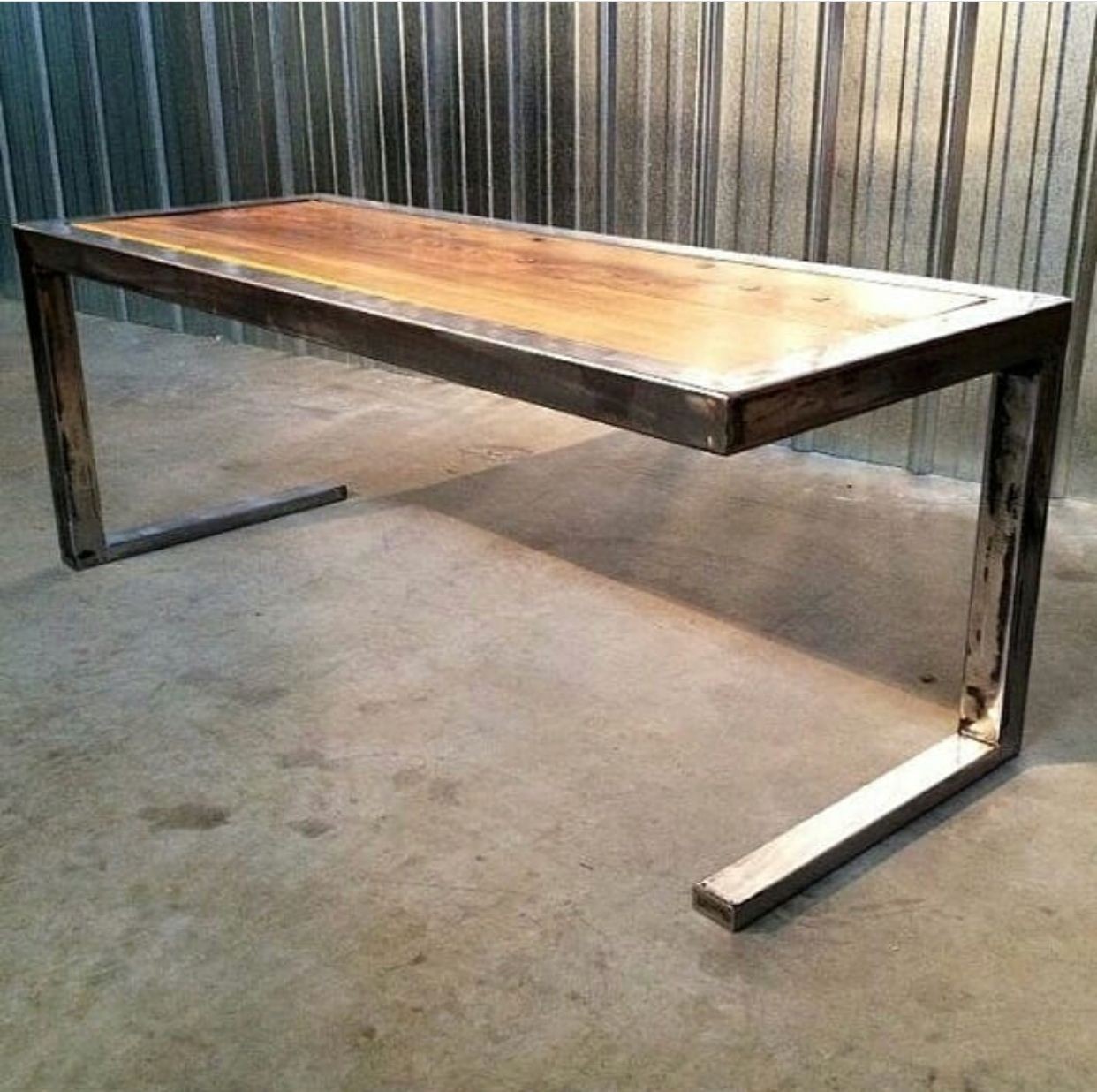 Handmade modern rustic coffee table with
