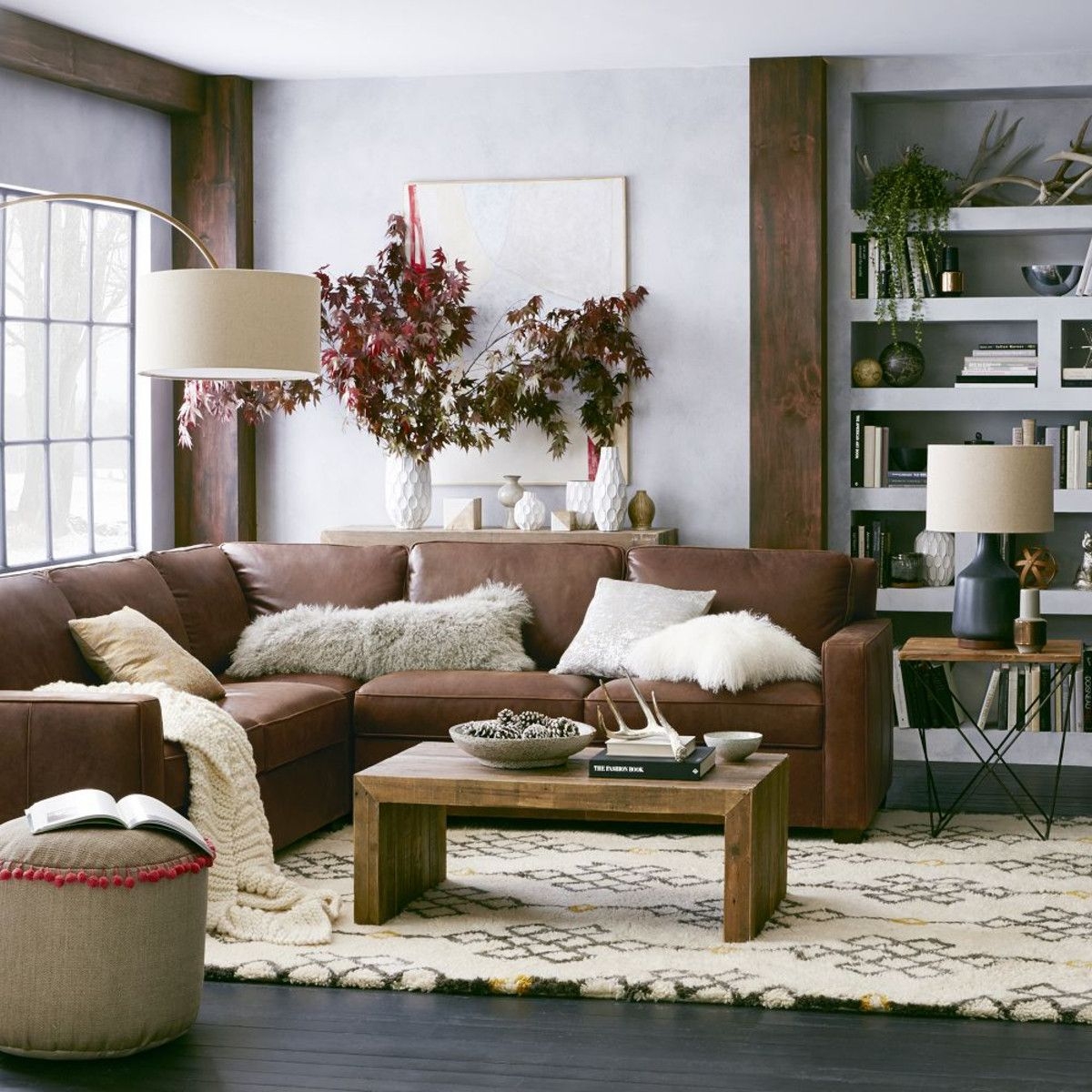Henry 3 Piece L Shaped Sectional Leather