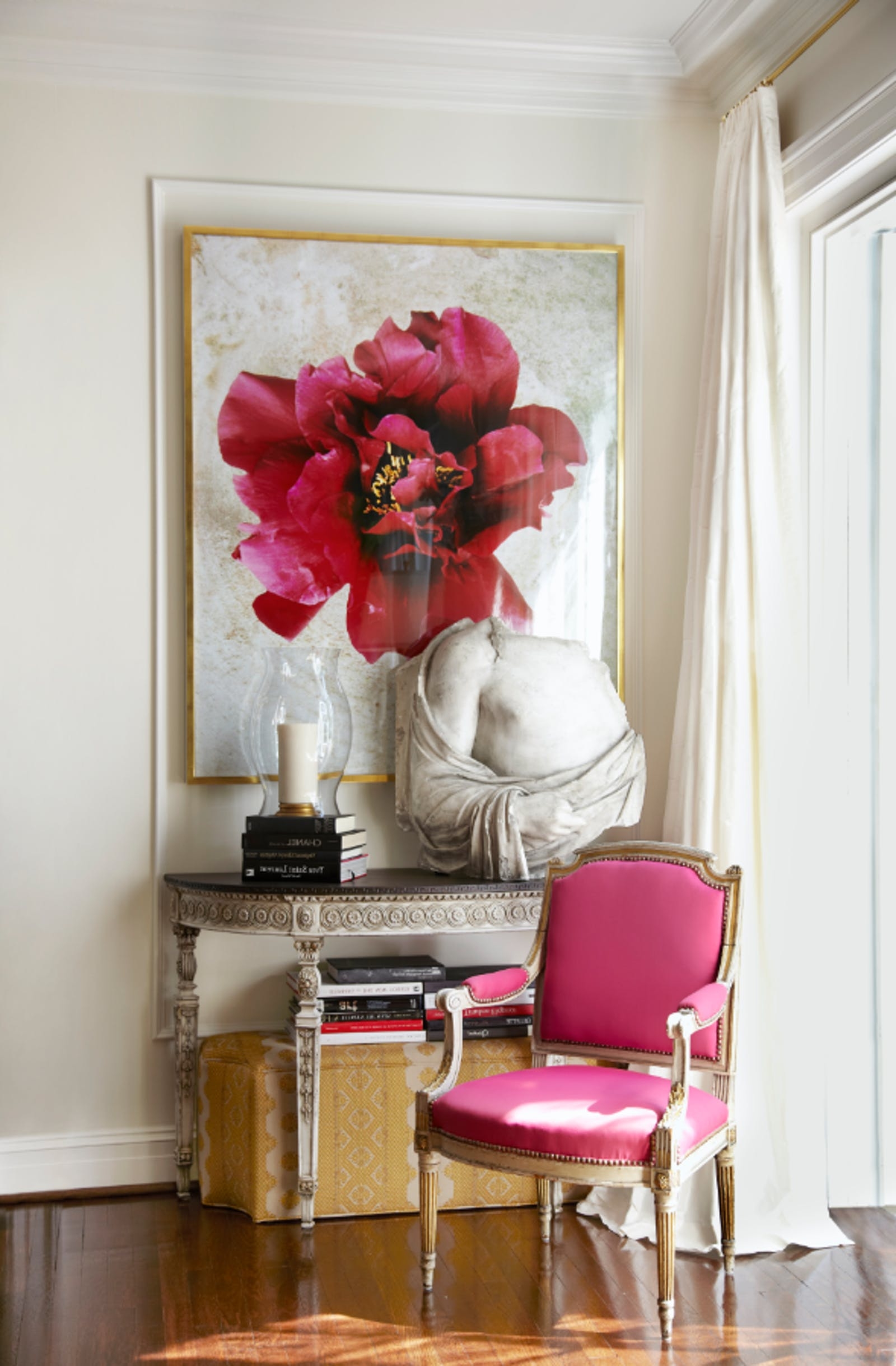 Hot pink Chairs - Eclectic - living room - Nest Instinctual Interiors