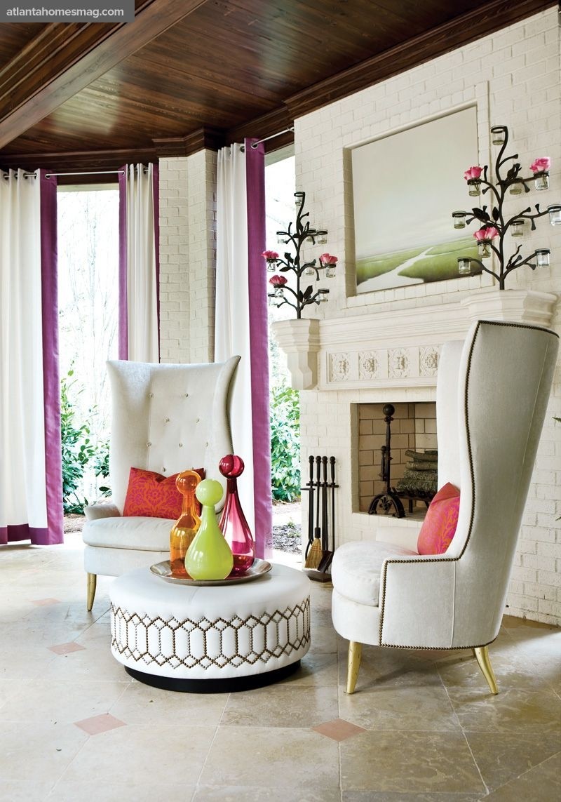 I love over exaggerated tufted wing back chairs the beautiful