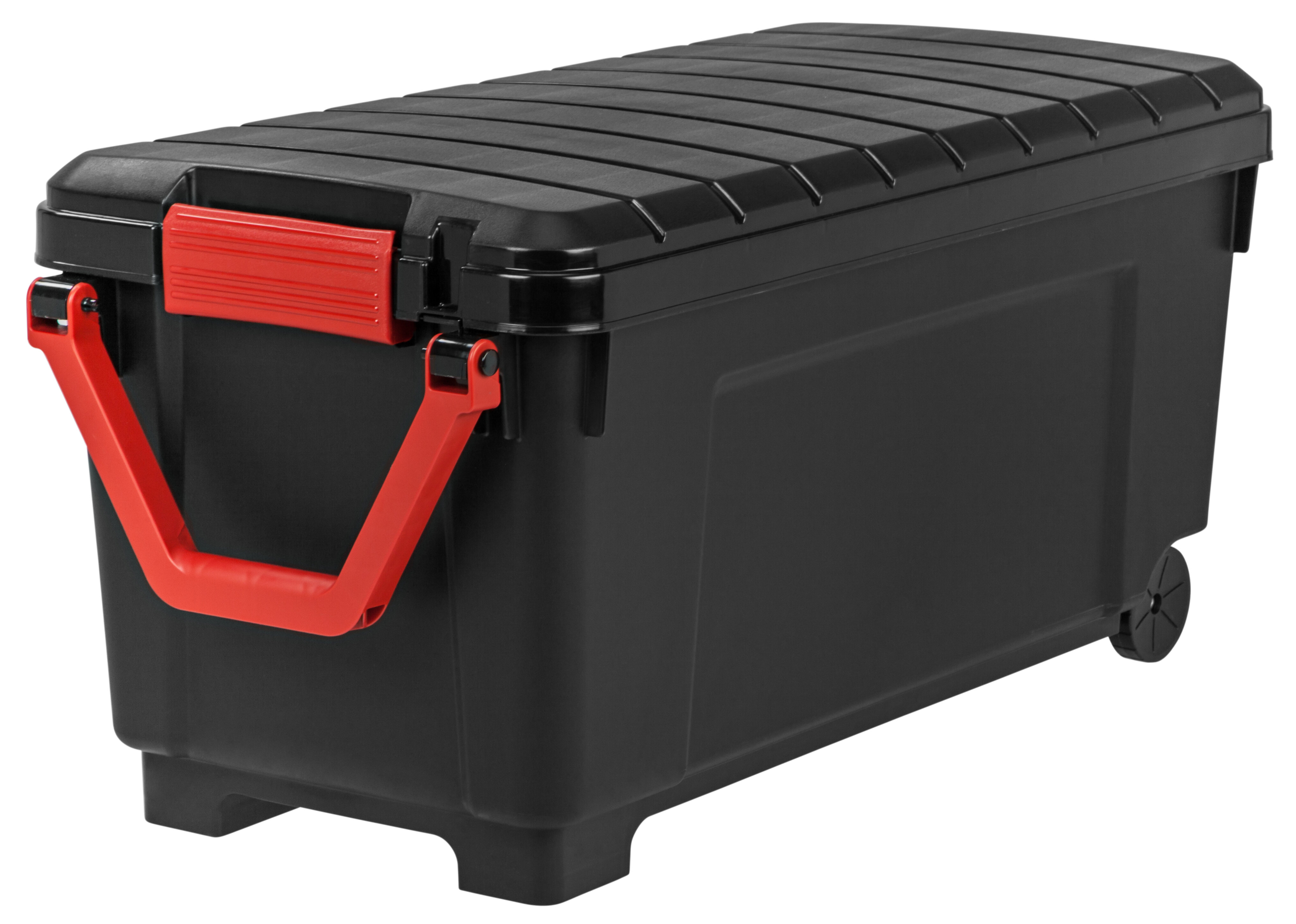 IRIS 42.25 Gallon Storage Trunk with Wheels, SIA-1000H (Black/Red)