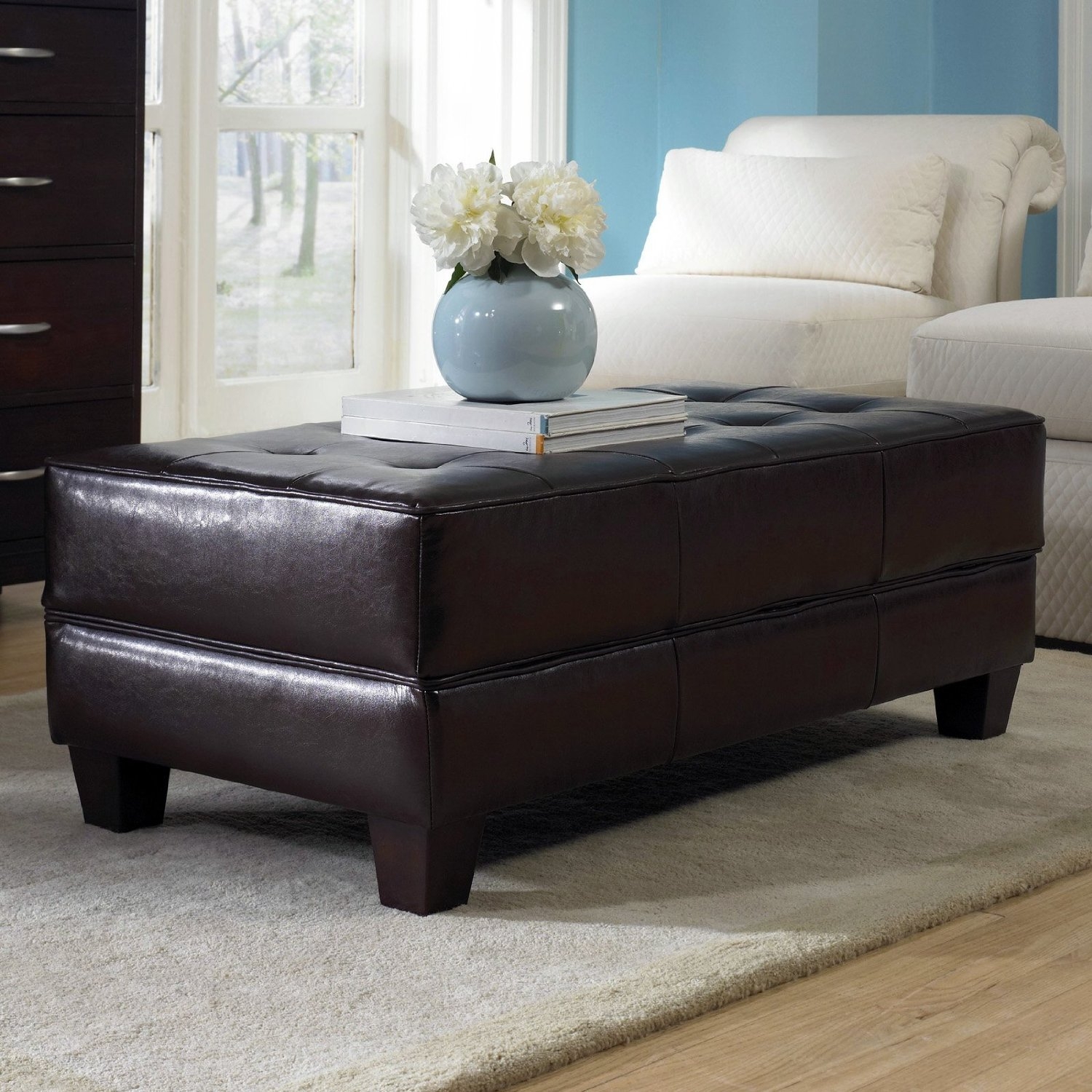 Large leather ottomans 14