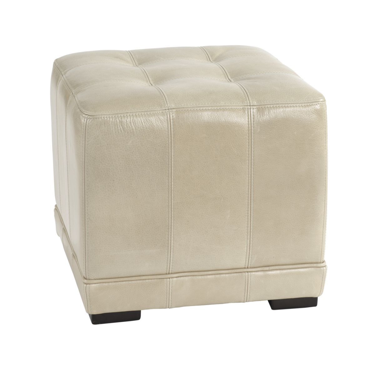 Leather cube ottomans 20