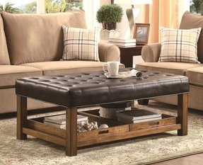 target leather tufted ottoman