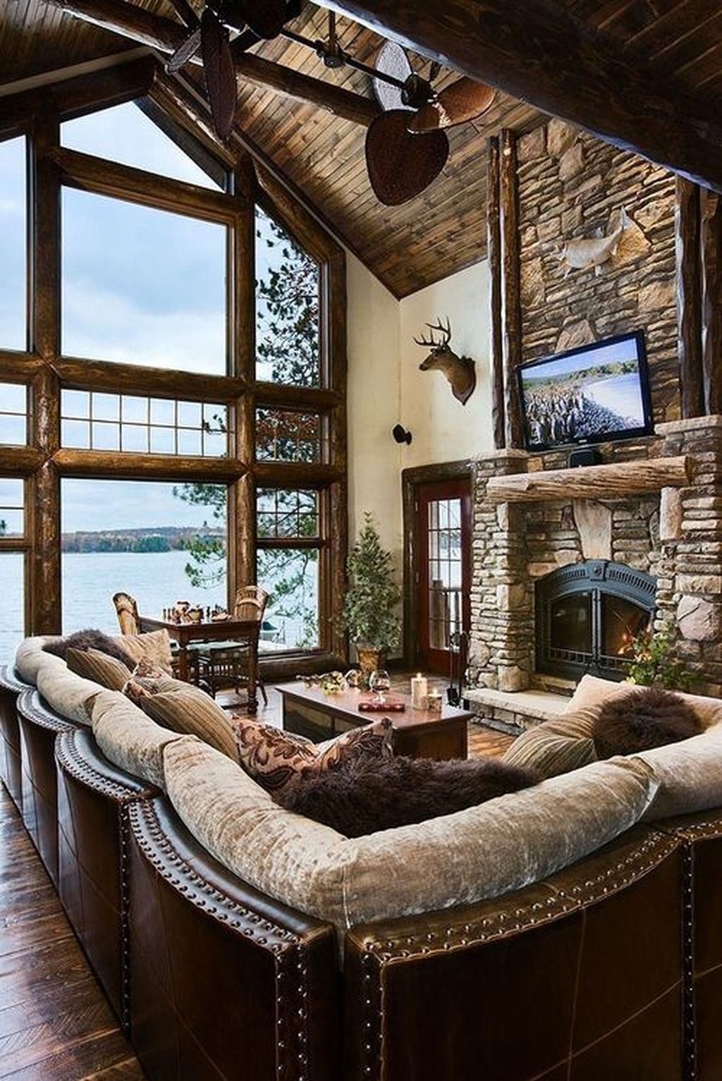 Rustic 2024 cabin sectionals