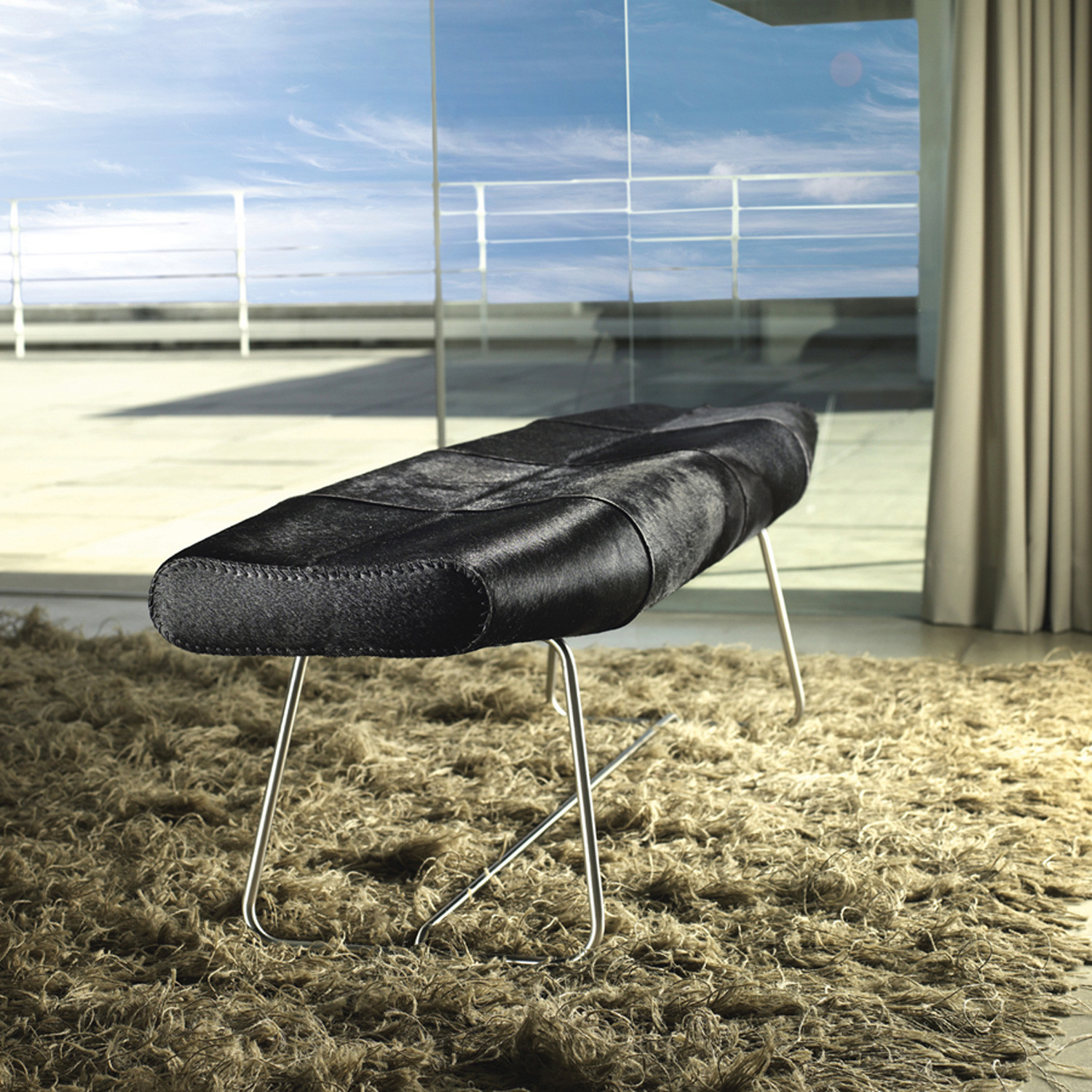 Luxo by modloft carey stainless steel picnic bench