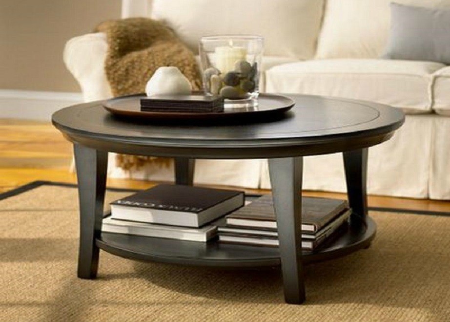 Round Black Coffee Tables - Foter