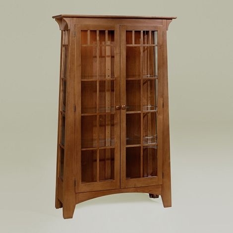 Mission style curio cabinet