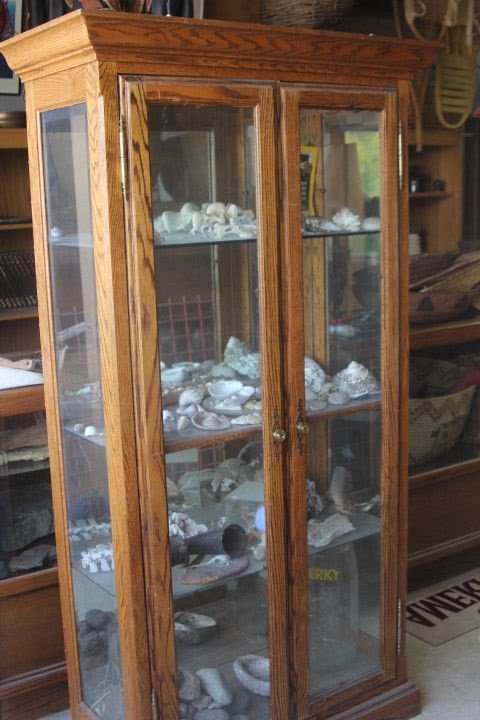 Oak curio cabinet from an antique store display case 6