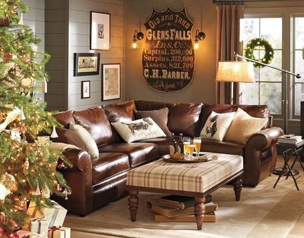Pearce leather 3 piece l shaped sectional wedge