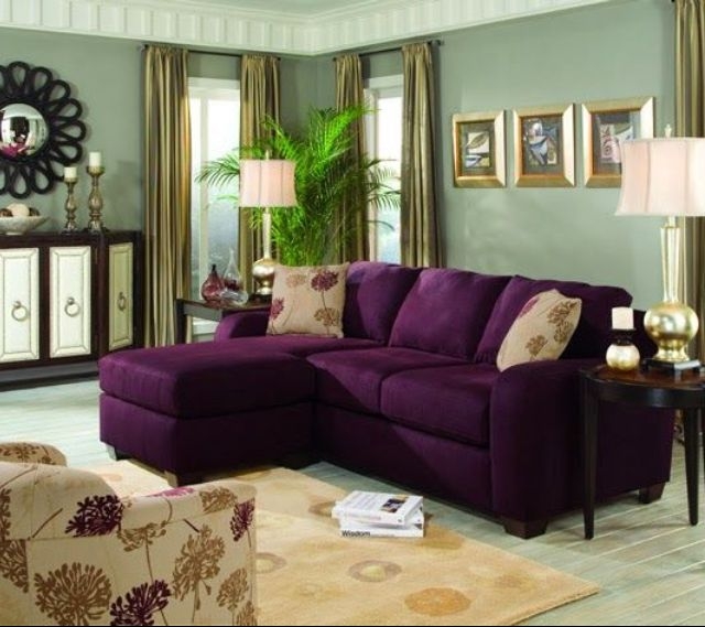 Purple living room furniture