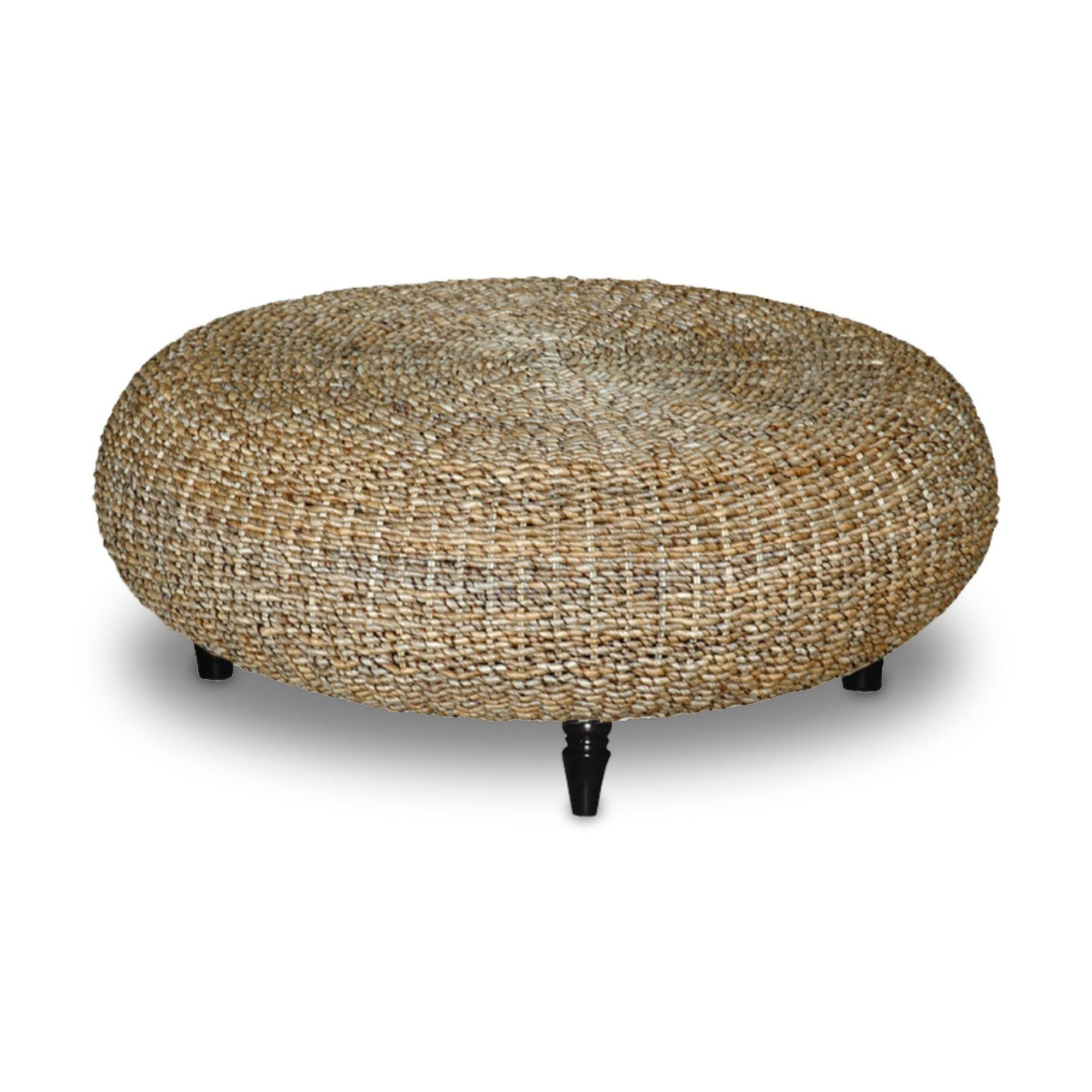 Round discount wicker footstool