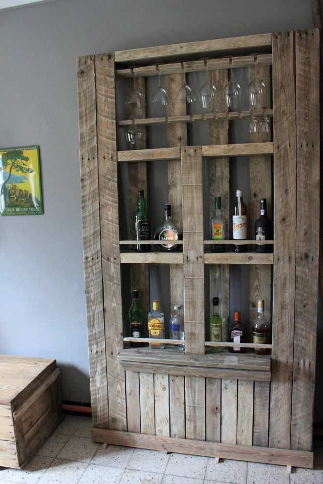 Rustic liquor shelf hot sale