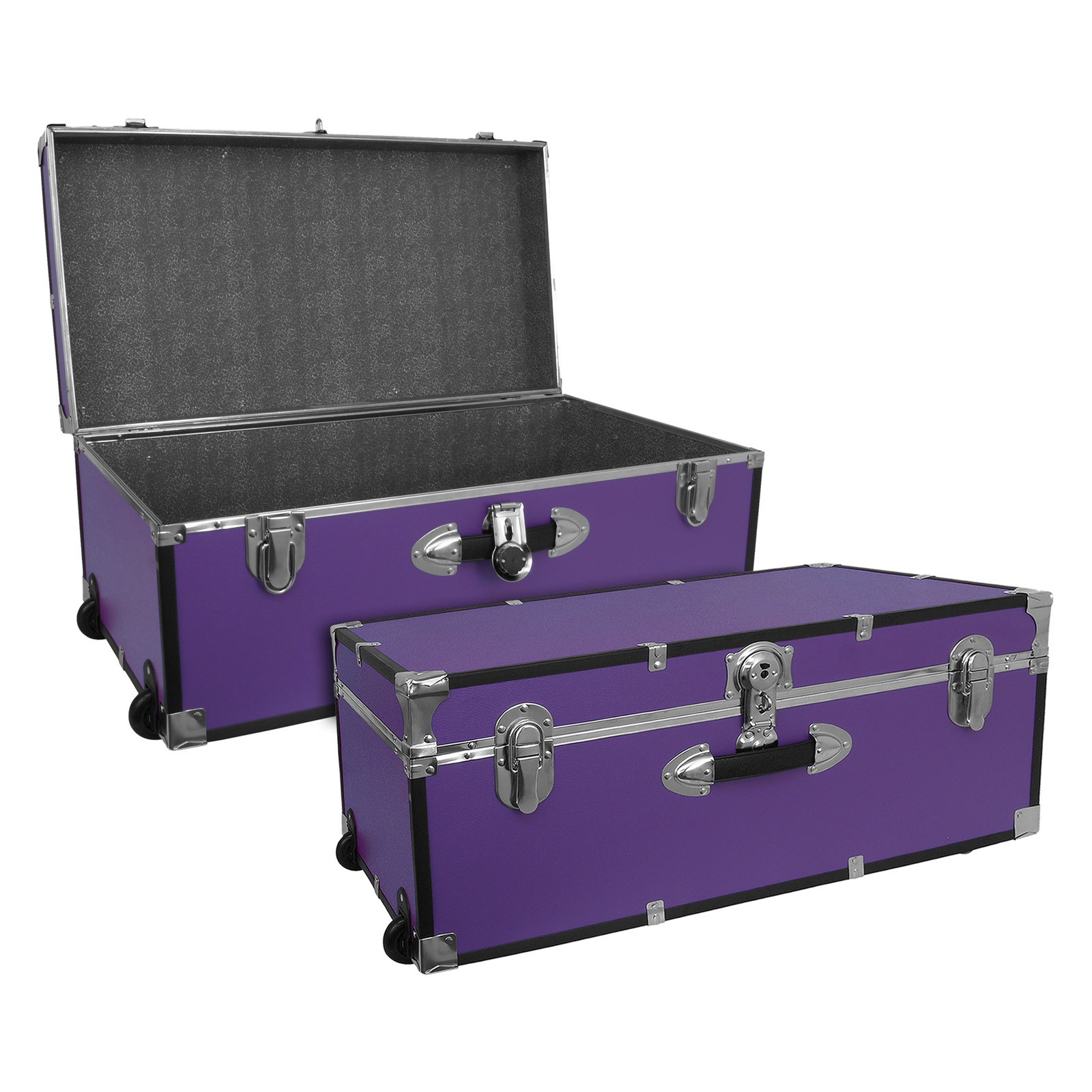 Seward Trunk Collegiate Collection Wheeled Locker, Purple, Vinyl, Medium