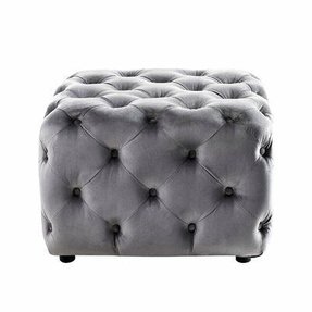 Round Tufted Leather Ottoman Foter Tufted Leather Tail Ottoman