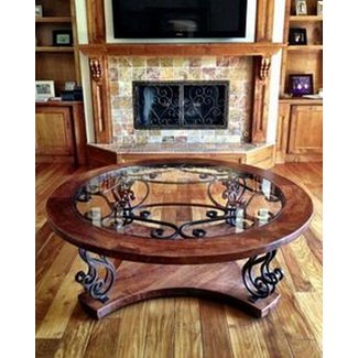 Wood And Wrought Iron Coffee Table Ideas On Foter