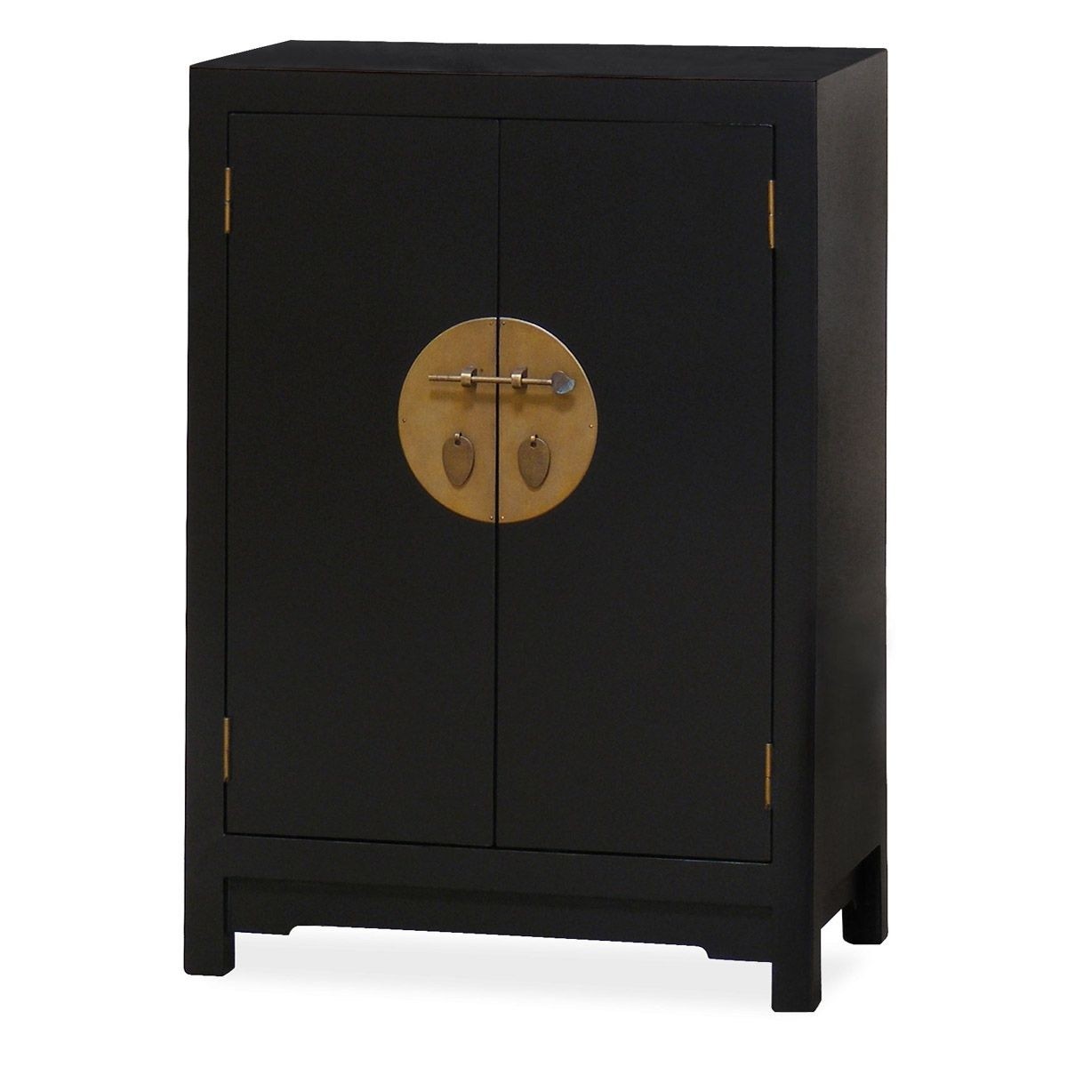 24in Ming Style Elmwood Cabinet - Black