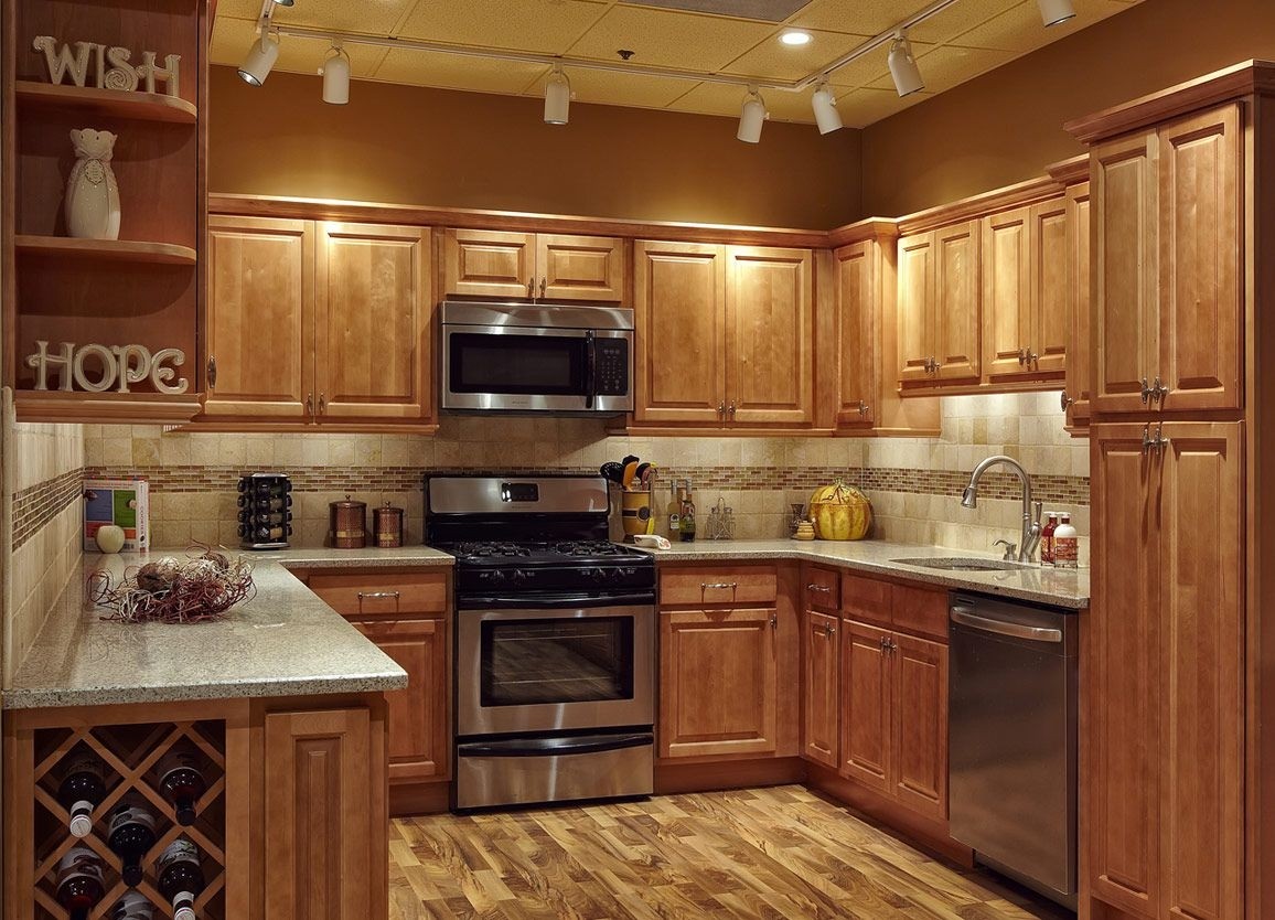 Maple Cabinets Ideas On Foter   All Wood 10x10 Kitchen Cabinets Maple Honey Natural 