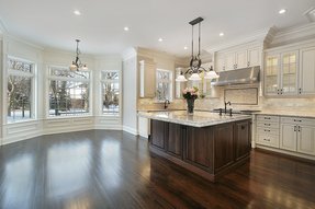 Dark wood kitchen floors