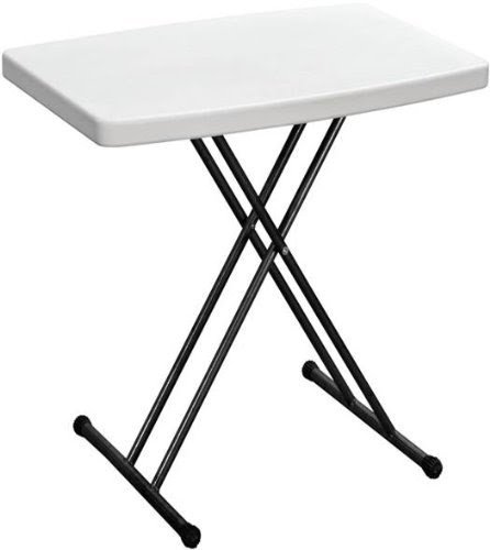 Duralight HDPE Personal Folding Table, 30-Inch, White Granite