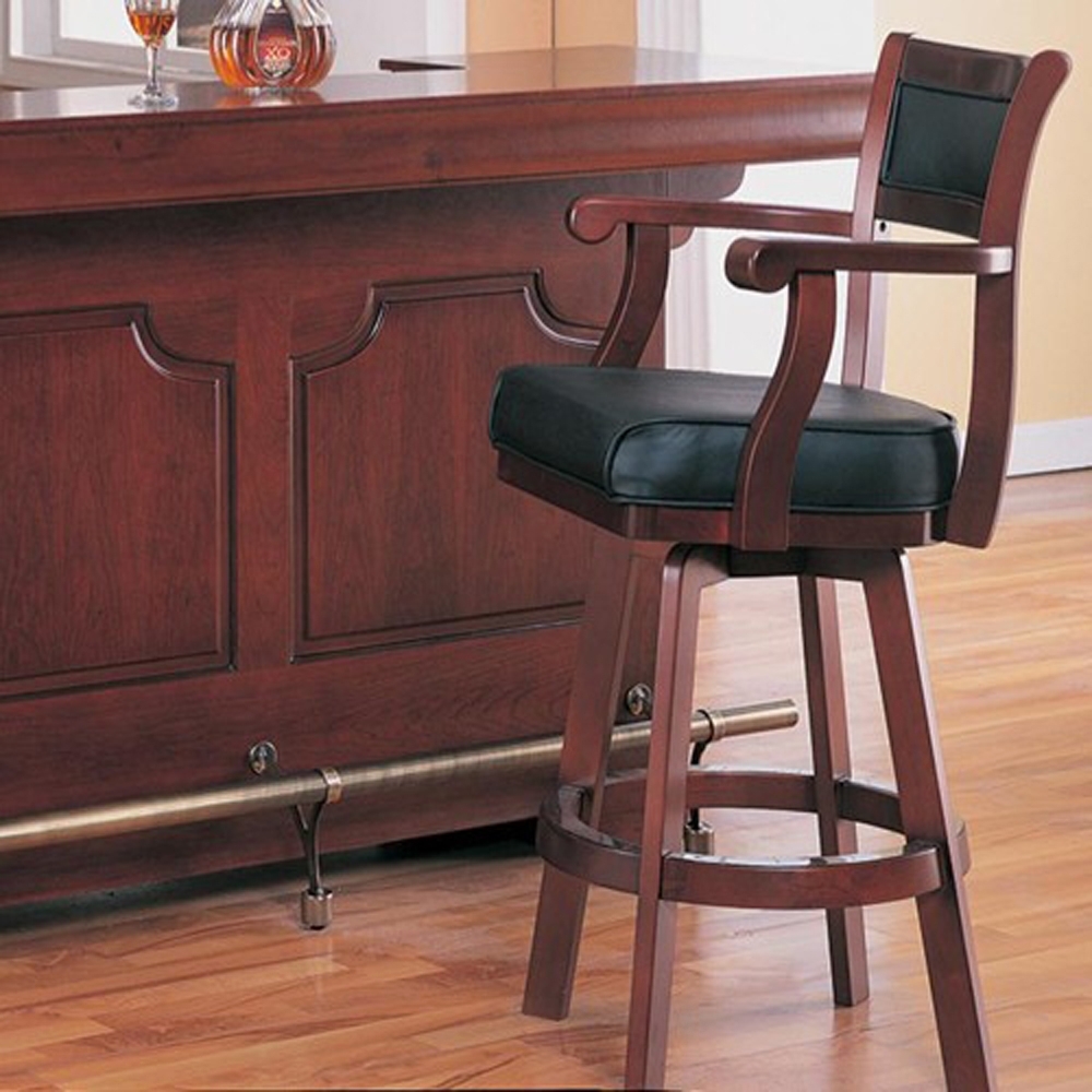 Leather bar stools with backs 2