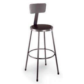 Steel Stationary Stool - Seat Height 30", with Back