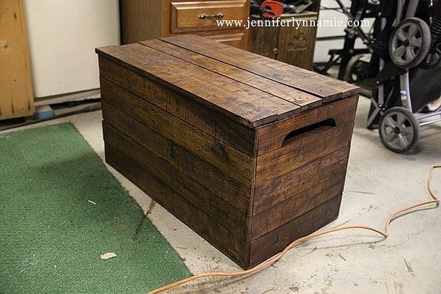 child's wooden toy box bench