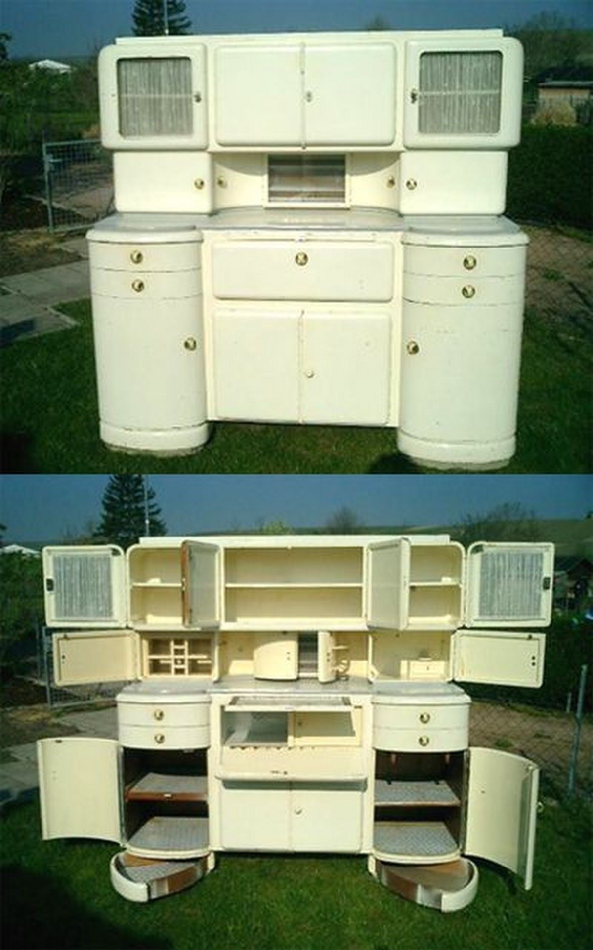 Art deco deals hoosier cabinet