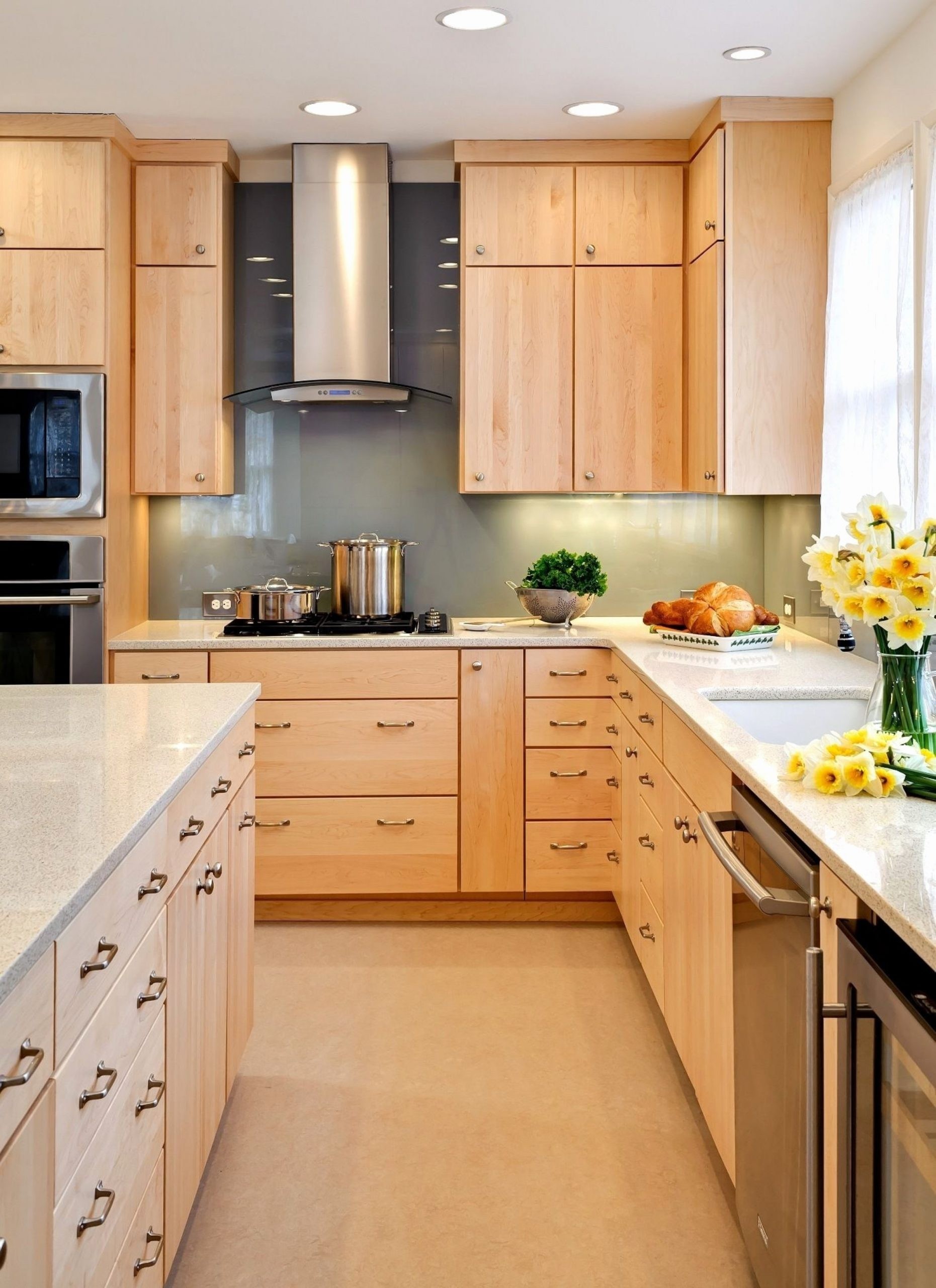 Glazed Birch Kitchen Cabinets