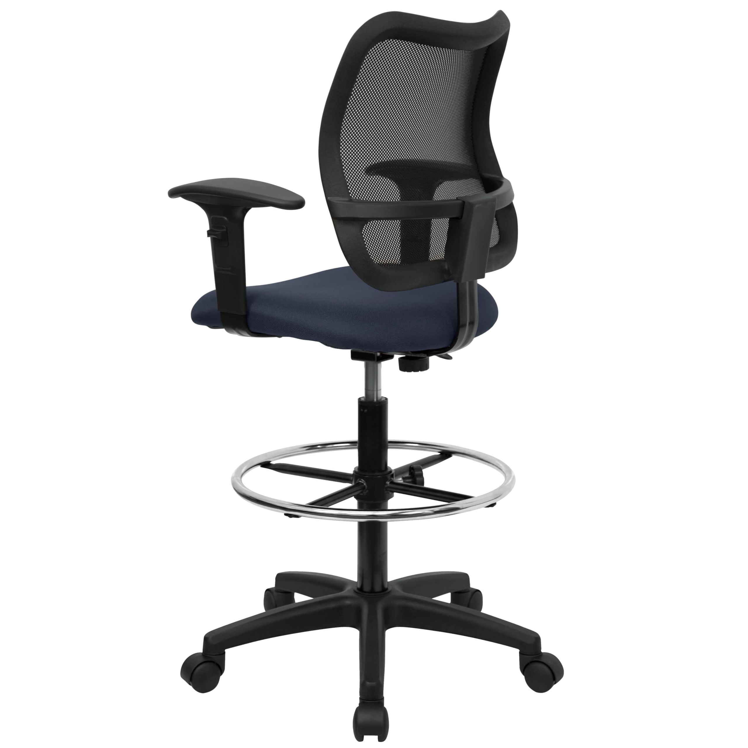 Ergonomic adjustable drafting stool