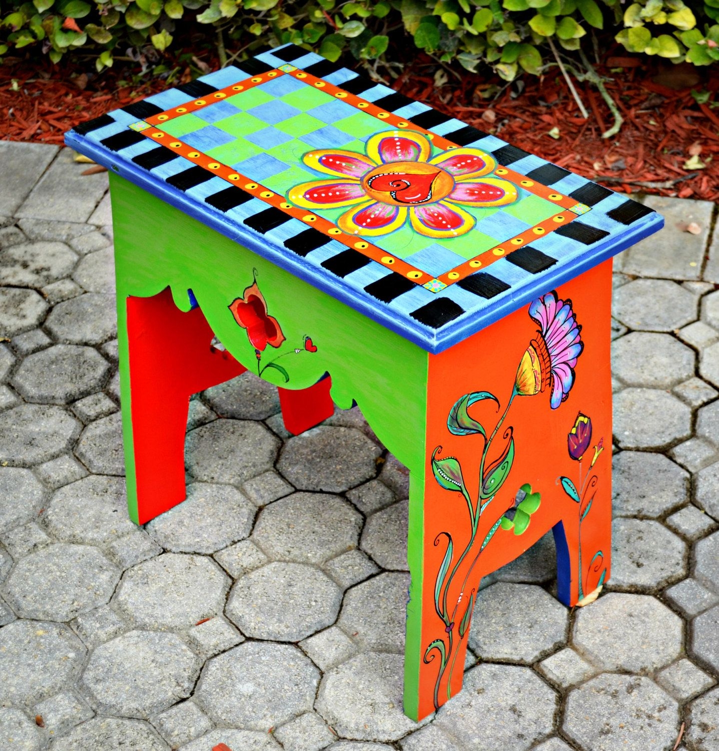 Funky Painted Bench