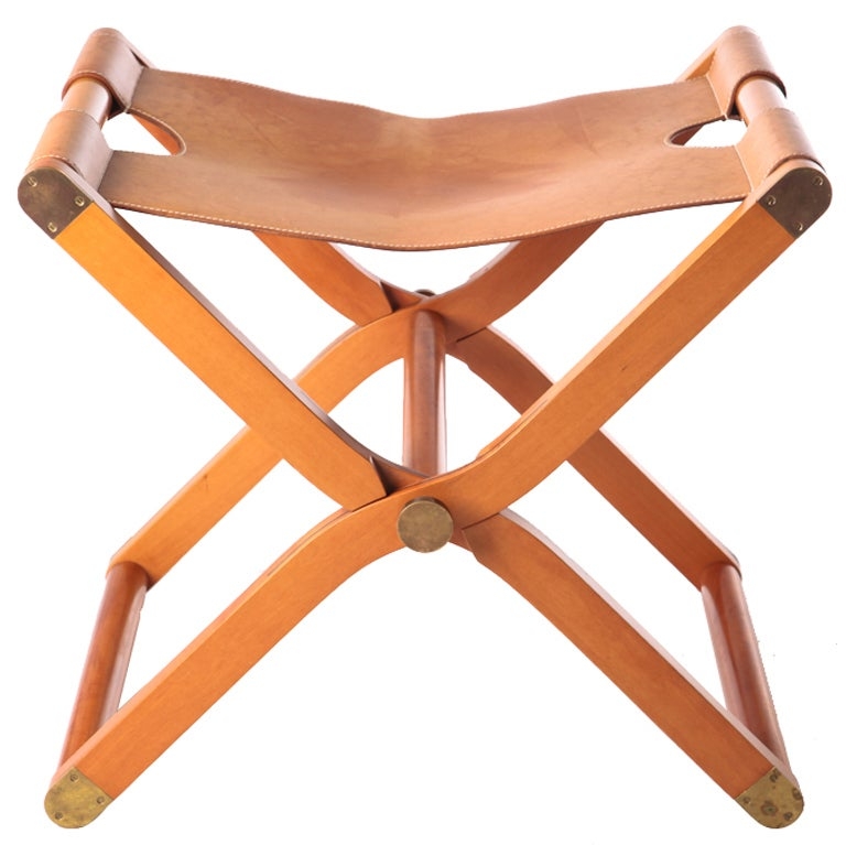Hermes pippa leather campaign stool