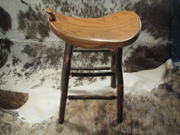 Houston handcarver wooden saddle bar stool cheap 75