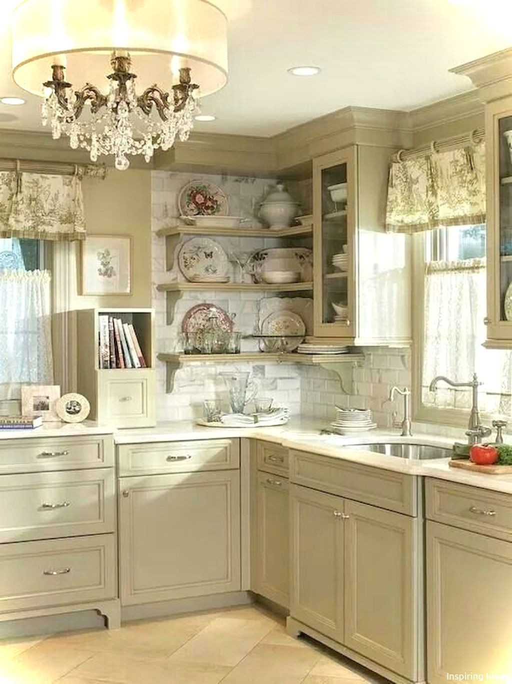 Kitchen ivory white beautiful and romantic details