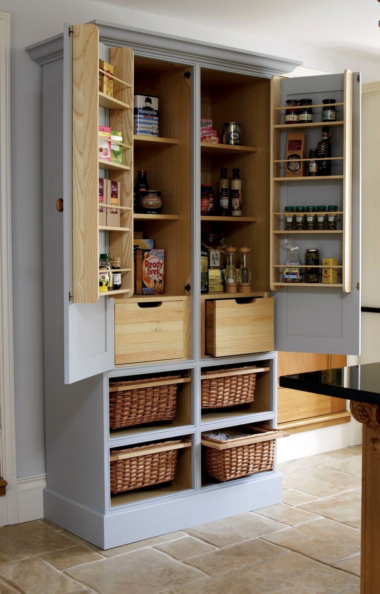 Kitchen pantry cabinet freestanding