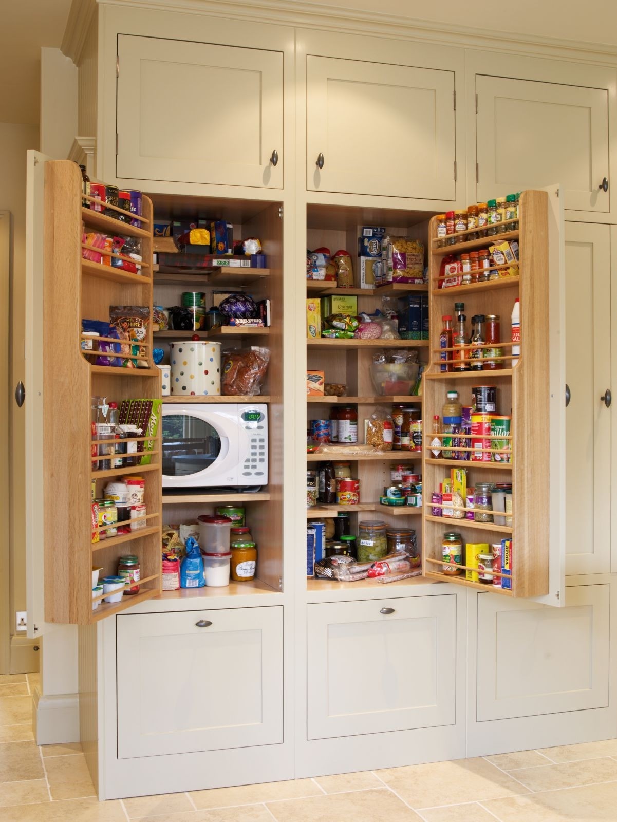 Larders Pantry Cabinets Built In Or Freestanding Simons Microwave In Pantry Cabinet 