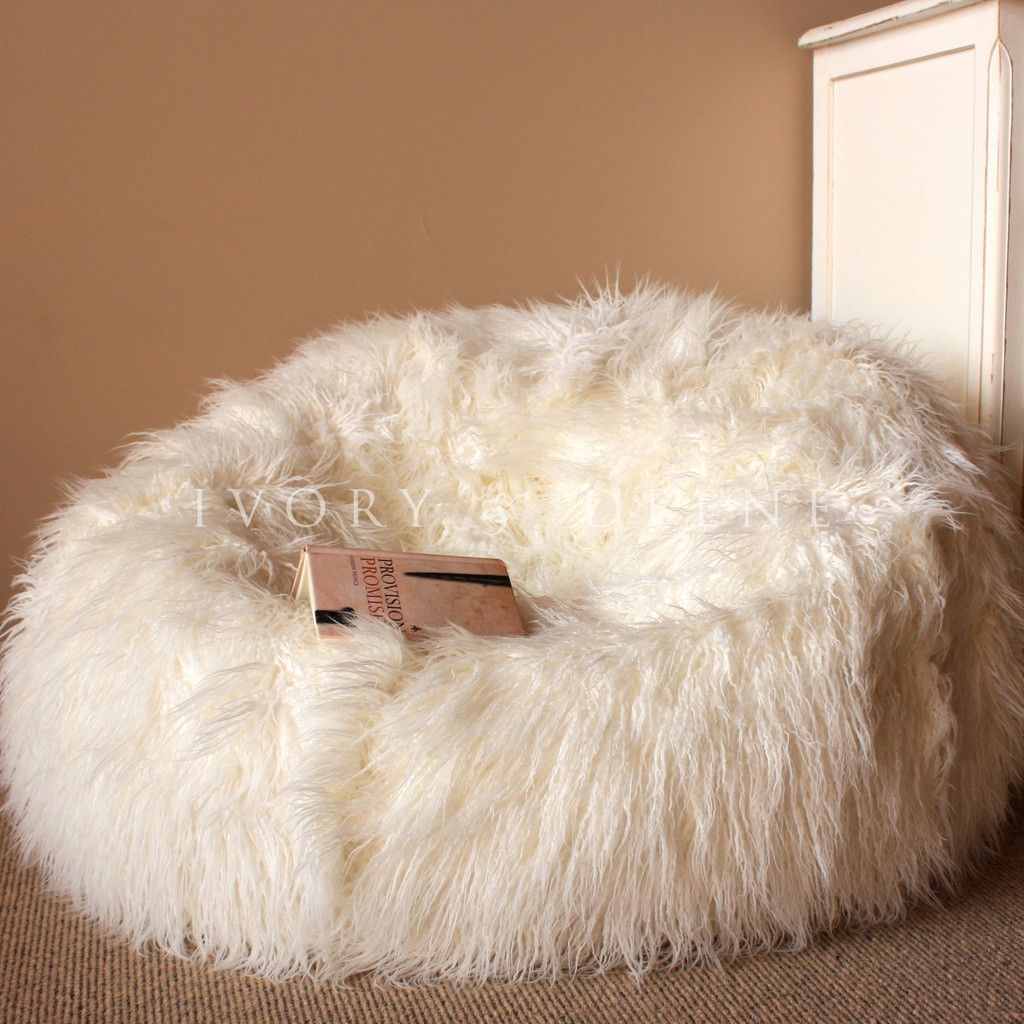 Large shaggy fur bean bag cloud chair beanbag i want