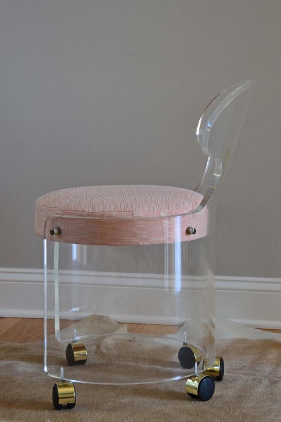 Lucite vanity chair