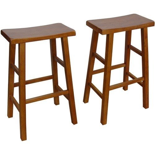 Mainstays saddle counter height stools 24 set of 2 walnut
