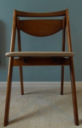 Mid century stakmore folding chair four