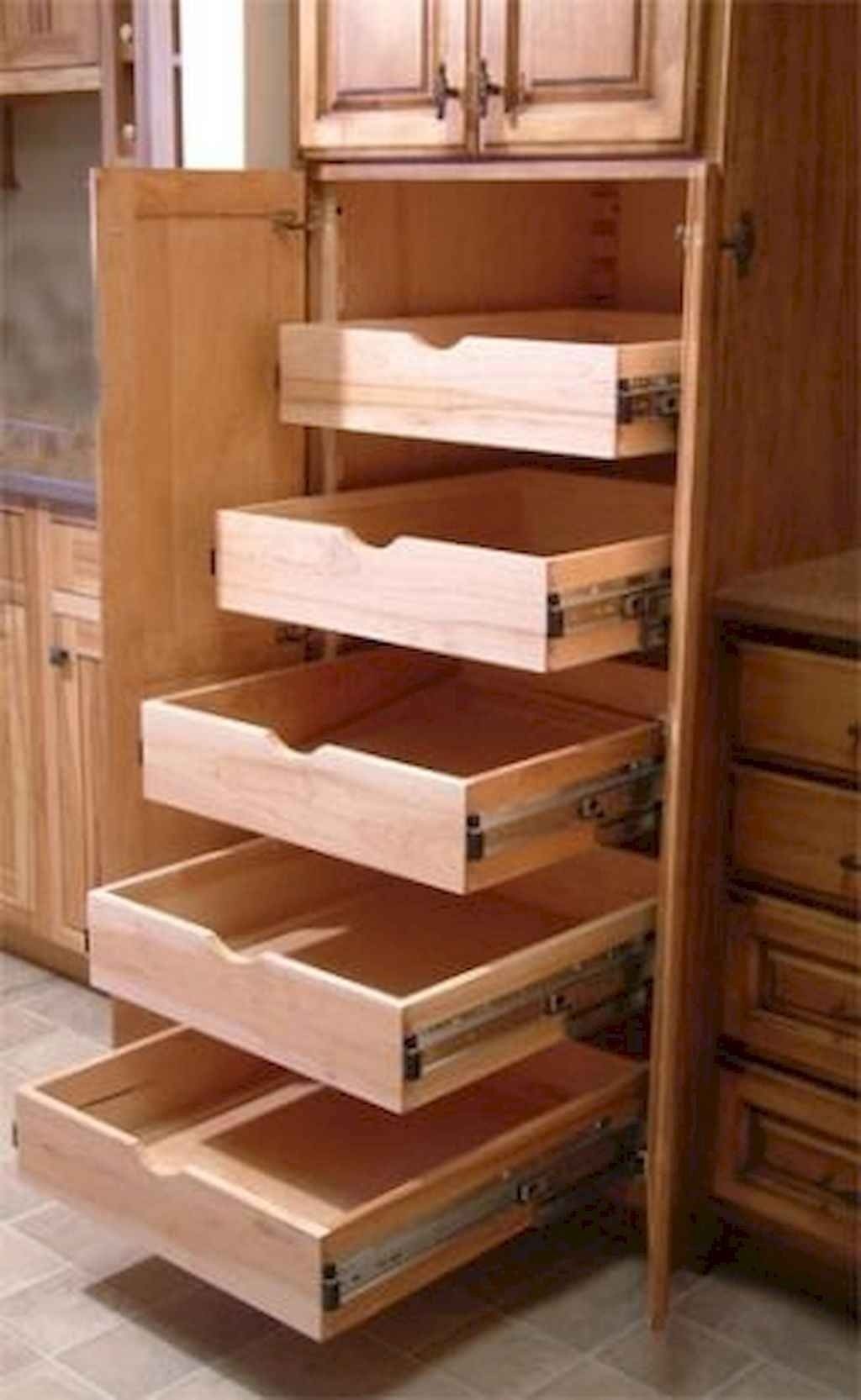 Oak pantry storage cabinet
