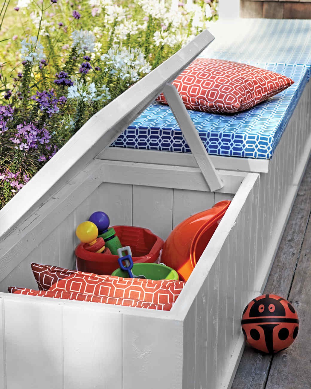 Waterproof garden shop storage bench