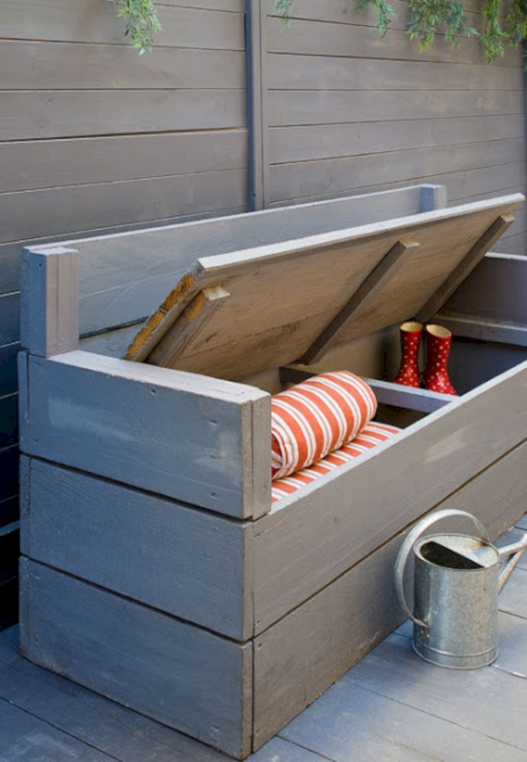 Outside storage bench