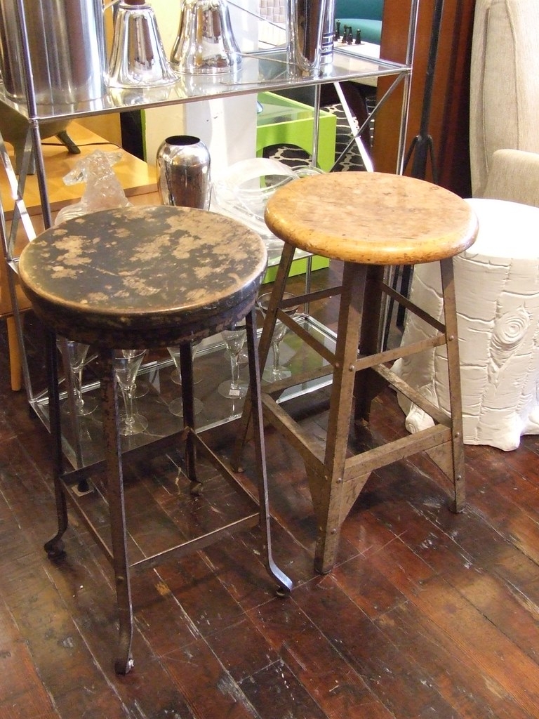 Vintage lab stools 2