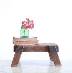 Vintage primitive wooden foot stool rustic decor by robertagrove 23