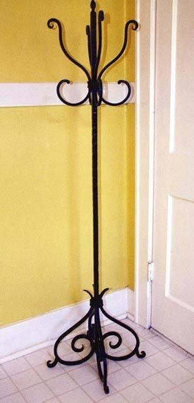 forged iron coat rack