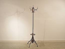 wrought iron coat tree stand